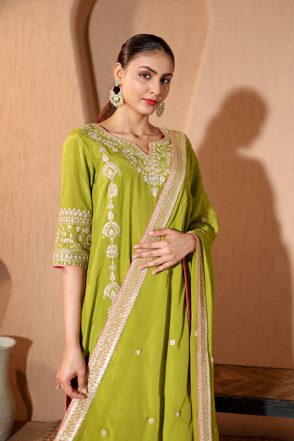 Sona Green Dori Kurta Set